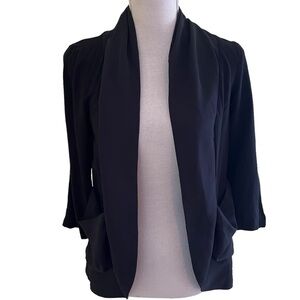 Kimchi Blue Black Slouchy Open Front Cropped Blazer S